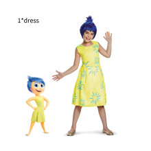 (Ilo, 130) Inside Out 2 Cosplay-asu lapsille Mekko Asu Elokuva Joy Roolipeli Naamiaisasu Tytöille Lapset