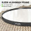 Homcom (Black) HOMCOM Wall Mirror 61 cm, Wall Mounted Bathroom Mirror 4