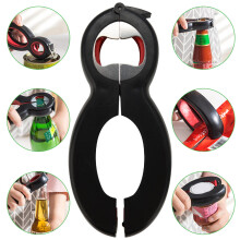 6-in-1-Werkzeug: Flaschenöffner, Dosenöffner, Flaschengriff, Handschlaufe und mehr.