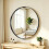Homcom (Black) HOMCOM Wall Mirror 61 cm, Wall Mounted Bathroom Mirror 9