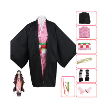 (Kamado Nezuko Suit, 140cm) Demon Slayer Kimetsu No Yaiba Kamado Nezuko Kids Cosplay -asusetti