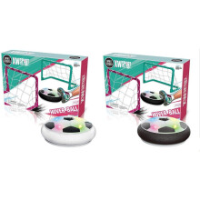Kinderspielzeug: Hover-Fußball-Set mit 2 Toren, Fußballscheibe und LED-Licht