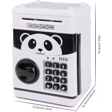 KMiKE Elektronische Panda Spaarpot voor Kinderen, Cartoon Geldautomaat met Wachtwoord en Muziek.
