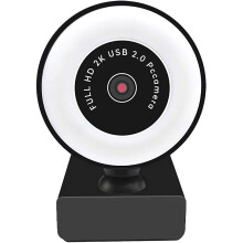 KKCDBH-verkkokamera HD 1080P mikrofonilla, verkkokameran rengasvalo, USB Pro -tietokoneen verkkokamera