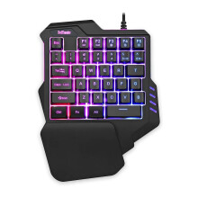 One-Handed Gaming Keyboard - RedThunder RGB Backlit 35 Keys Portable Mini Gaming Keypad - Ergonomic Game Controller for PUBG LOL WOW DOTA2 - Computer
