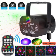 LED RGB Mini Laser -vaihevalo 60 kuviota DJ-diskojuhliin KTV-projektorivalaistukseen