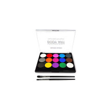 OGIMA Body Painting Face Paint Kit, 15 kleuren professioneel palet, afwasbaar met kwast, voor kinderkunsttentoonstellingen