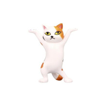 (Orange White) Dance Cat Action Figures
