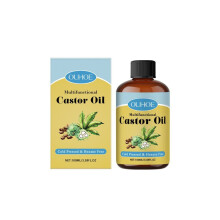 Ouhoe Organic Castor Oil -hiusten, ripsien ja kulmakarvojen kasvua edistävä ihonhoitosarja, välttämätön