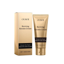 Ouhoe Protein Care Cream kosteuttaa, ravitsee, silottaa ja kirkastaa hiuksia.