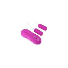 (Violetti) Bullet-kaksoisvibraattori, 10 nopeutta, kaukosäädettävä ja värisevä