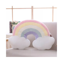 (Regenboog) Regenboog pluche bankkussen slaapkussen wolk maan huisdecoratie