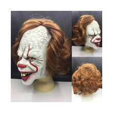 Pennywise IT -pellenaamiopeli, lateksi, pelottavat aikuisten Halloween-asut, juhlatarvikkeet