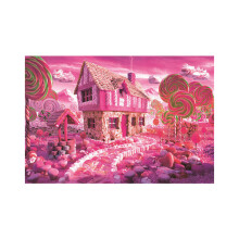 (Pink Candy House) 1000 palaa palapelejä lapsille aikuisille mini älykäs palapeli purku