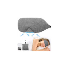 Schlafmaske, 3D-Schlafmaske aus weicher, atmungsaktiver Baumwolle, 100 % Verdunkelung, verstellbarer