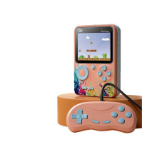 (Roze Dubbel) Retro 500-in-1 Mini Arcade Gameconsole Super Mario Contra