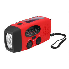 Notfall-Wetterradio AM/FM NOAA Solar-LED-Taschenlampe 1000mAh Powerbank mit Handkurbel