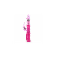 Thrusting Rampant Rabbit Vibrator Aikuisille Seksilelu Pyörivillä Helmillä & Klitoriksen Stimulaatiolla