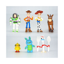 Toy Story 4 Woody Lightyear Rex Alien Bear 7-delige actiefiguren taarttopper speelgoed