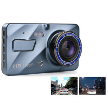 (Touching Dash Cam) 4" HD 1080P Dashcam met dubbele lens voor en achter, 170