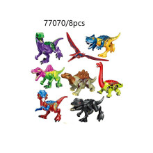 (Setti 3-8 kpl) 8 kpl miniatyyri Jurassic World Park -dinosaurusten rakennuspalikkaa