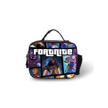 (Patroon 01) Fortnite lunchbox tas, leren lunchtas voor buiten