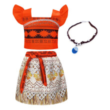 (Riipus, 3-4 vuotta) AmzBarley Moana -tyttöjen joulu- ja halloweensyntymäpäiväjuhlien mekko