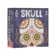 Skull 2020 -version korttipeli, jossa on pokerinaama ja silmien kohtaaminen juhlapelinä