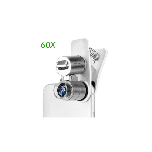 60x optische zoom telefoonmicrofoonlens vergrootglas met clip
