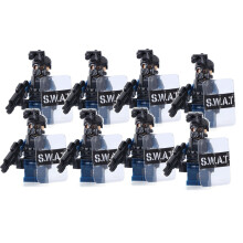 6 osaa poliisin SWAT-minihahmoja lelusetti lahjaksi