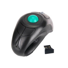 USB-Funkmaus (2,4 GHz) für Laptops mit Finger-Trackball und Laserpointer