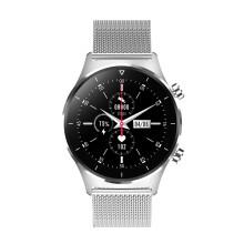 (Zilverkleurig staal) Smartwatch Bluetooth Fitness Activity Tracker voor mannen en vrouwen met hartslagmeting