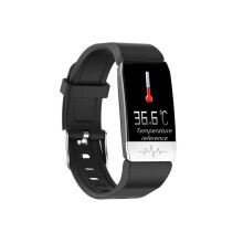 Smartwatch met temperatuurmeting, ECG, hartslagmeting, bloeddrukmeting en weersvoorspelling. Forecas