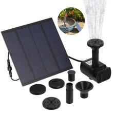 Aurinkokäyttöinen suihkulähdepumppu 1,8 W 180 l/h Aurinkokäyttöinen lampipumppu Tee-se-itse aurinkopaneelikäyttöinen