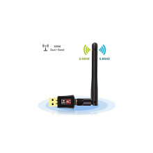 Wifi-sovitin, nopea internetyhteys, 2.4/5GHz 600Mbps langaton USB-Wifi-sovitin tietokoneelle/pöytätietokoneelle/kannettavalle/tabletille,