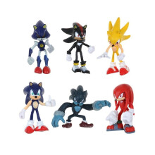 (Sonic the Hedgehog -hahmosetti C) 6 kpl söpöjä Sonic the Hedgehog -pelihahmoja lapsille, pojille