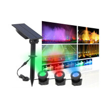 Op zonne-energie werkende RGB LED onderwater tuinlamp, waterdichte zwembadlamp