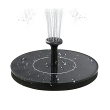 Solar Fountain Water Pump Kit Garden Outdoor Panel Floating Fountain Garden Decoration- Black