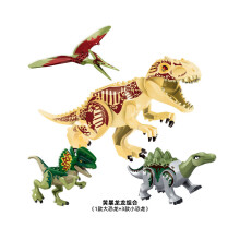 (Tyyli D 4 kpl) Suuri dinosaurushahmo, suurikokoinen Indominus T Rex -palikat, Lego-lelut, hahmosetti