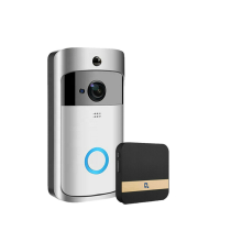 (Complete set (zilver)) Draadloze videodeurbelcamera met wifi en slimme deurbel