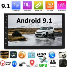 7" Dubbel DIN autoradio met wifi, MirrorLink, navigatie en GPS voor Android