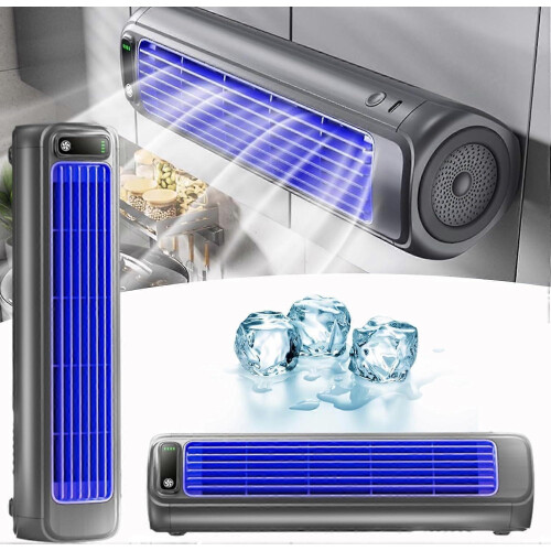 2-in-1 Portable AC with Wall Cooling, Energy Efficient, Adjustable Temp, Compact 2