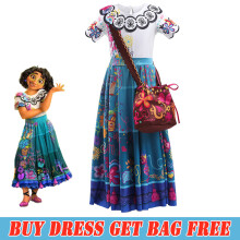 (8-10) AmzBarley Mirabel Madrigal Jurk | Kinder Encanto Kostuum Meisjesrok Halloween Cosplay