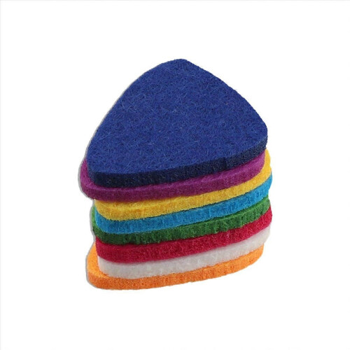 Set di 8 plettri in feltro multicolore per ukulele e chitarra. 1