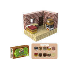 (Kivitalo) Minecraft Magneettiset Rakennuspalikat Setti Tee-se-itse Rakennuslelut Lapsille Peli