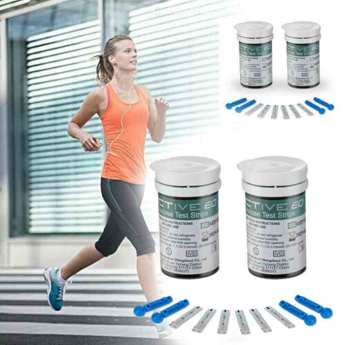 50x Dagelijks Gebruik + 50x Exactive EQ Bloedglucose Teststrips Codevrij