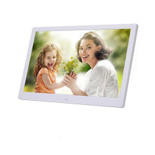 (valkoinen, UK-pistoke) 10" HD LED -näyttö digitaalinen valokuvakehys herätyskello MP3/4 elokuvasoitin