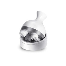 (Blanc) Masseur de cuir chevelu sans fil rechargeable par USB