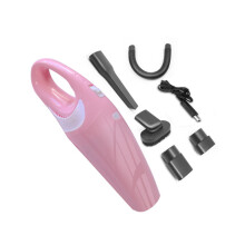 Draadloze autostofzuiger, USB-oplaadbare handstofzuiger - Roze Wit Roze