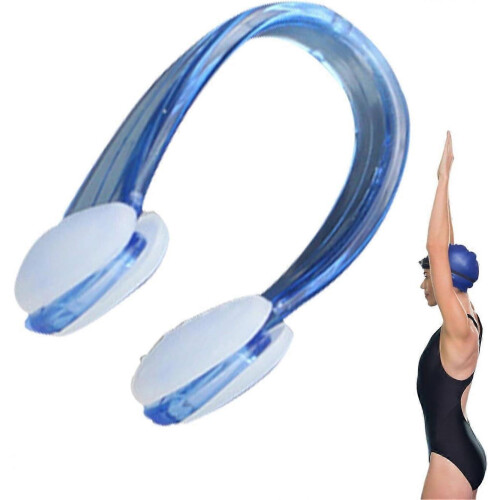 Clip nasale in silicone blu per immersioni, snorkeling, surf e doccia. 2